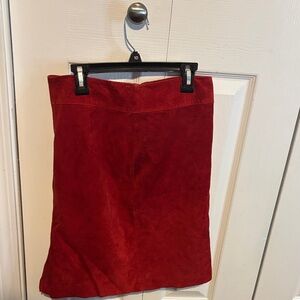 Chic Red Pencil Skirt